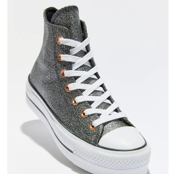 Converse CTAS Lift Hi Metallic Glitter Platform Sneaker - Picture 7 of 7